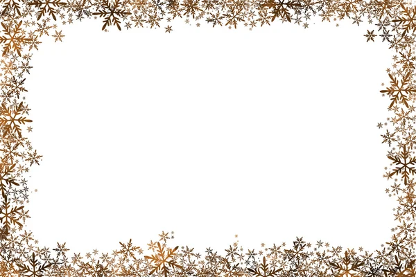 Christmas Background With Golden Stars Snowflakes