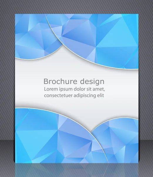 Business brochure. Blue flyer template