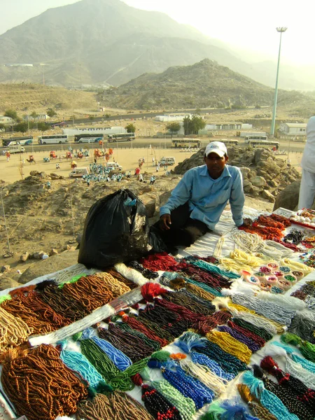 Beads seller sells at Arafah, Saudi Arabia.