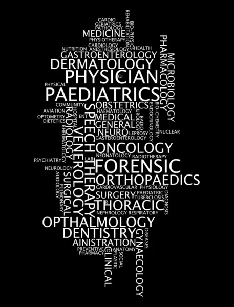 Medical specialist professionals info text graphics and arrangement