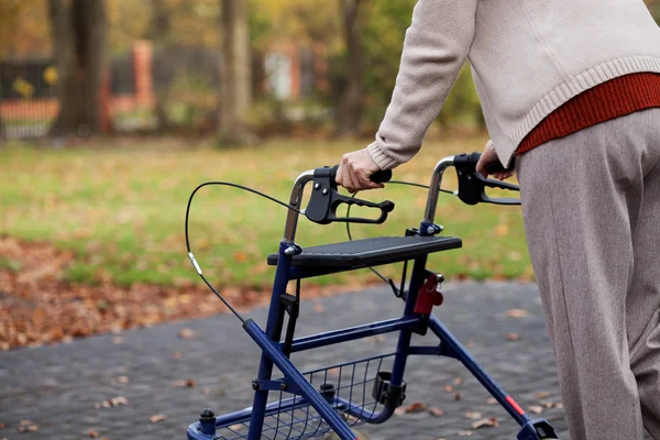Disabled woman on a walk