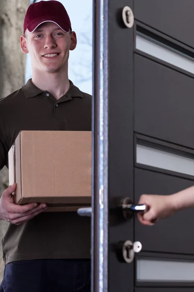 The courier provides a parcel home