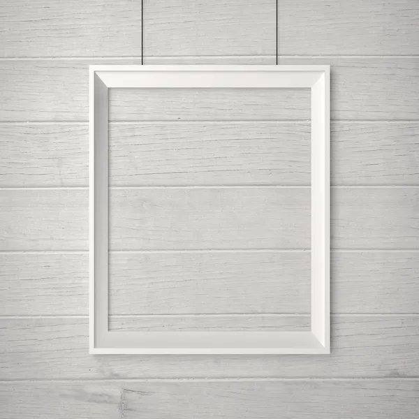 Blank frame on a wood wall