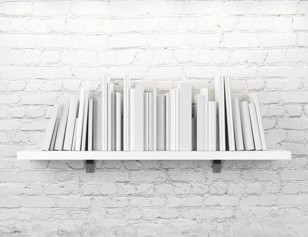 White shelf with books