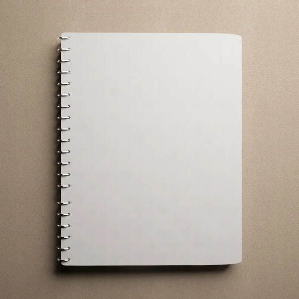 Notebook with white blank cover