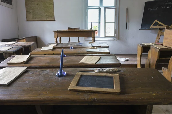 Old classroom interior