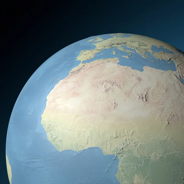 World earth globe western North Africa