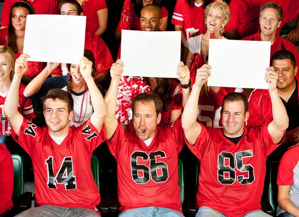 Fans: Guys Holding Up Small Blank Signs