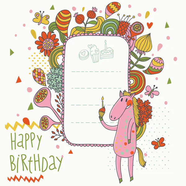 假日背景的卡通风格。在向量中的复古花卉风格