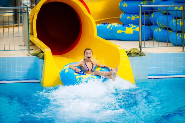 Girl in aqua park