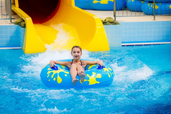 Girl in aqua park