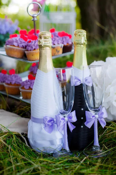 Wedding champagne for newlyweds