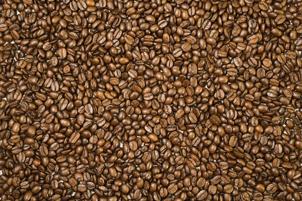 Surface covered with coffee beans as a background