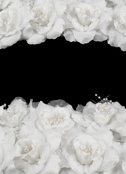Artificial white roses background