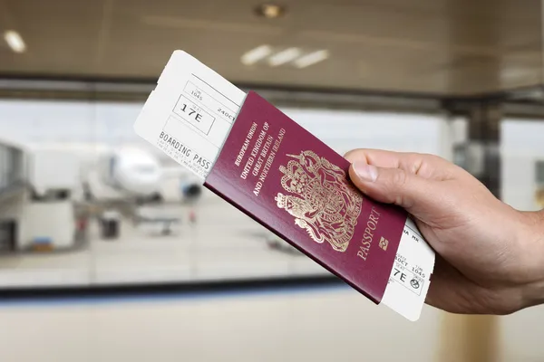 Checking in for a flight at the airport