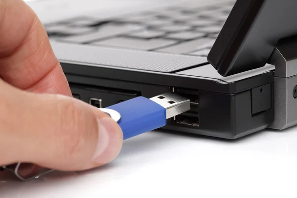 Connecting USB flash memory stick