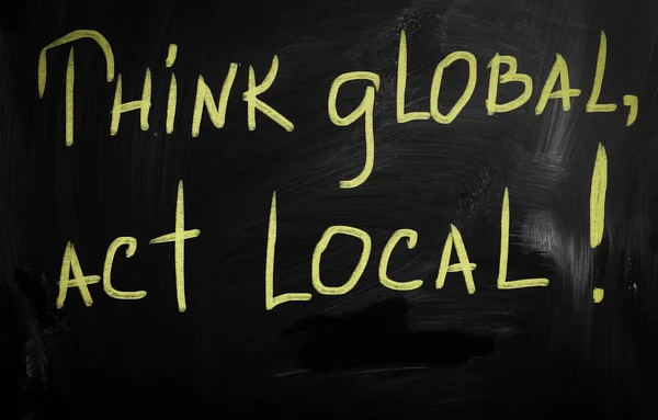 Think global act local marketing business concept