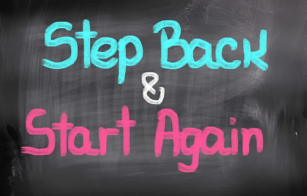 Step Back And Start Again Concept