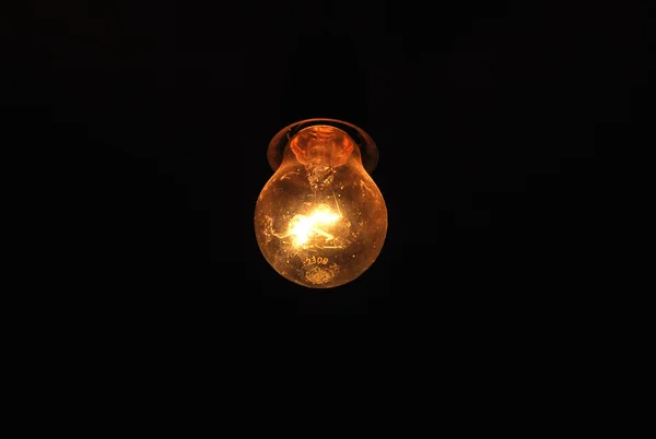 Old incandescent lights in the dark