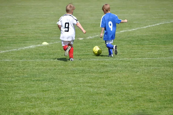 Children play soccer