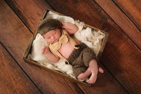 Newborn Baby Boy in Little Man Suit