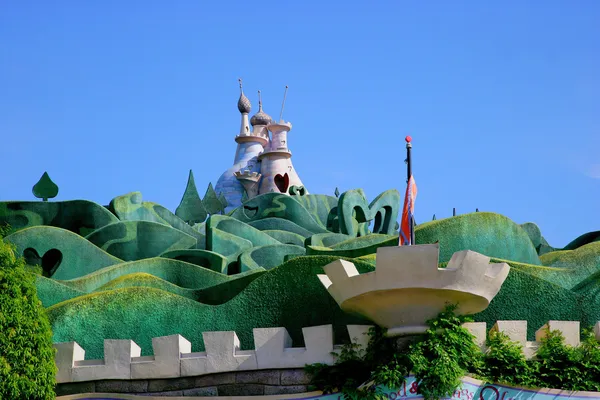 Tokyo Disneyland in Fantasyland Queen of Hearts banquet hall roof