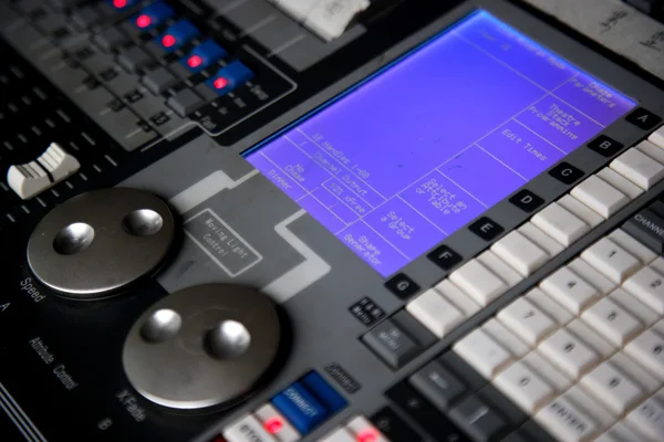 Sound control mixer close-up