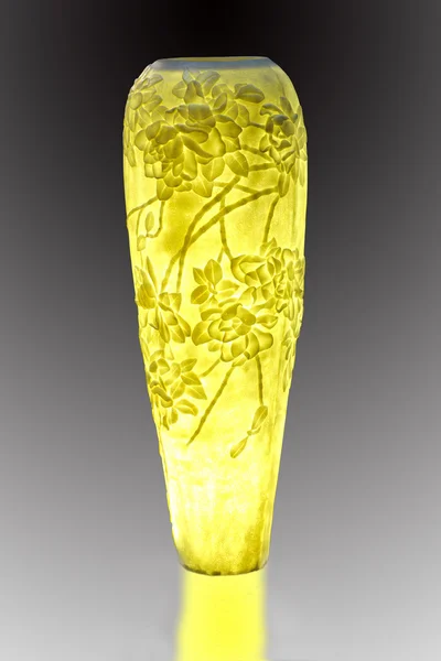 Glass vase lamp