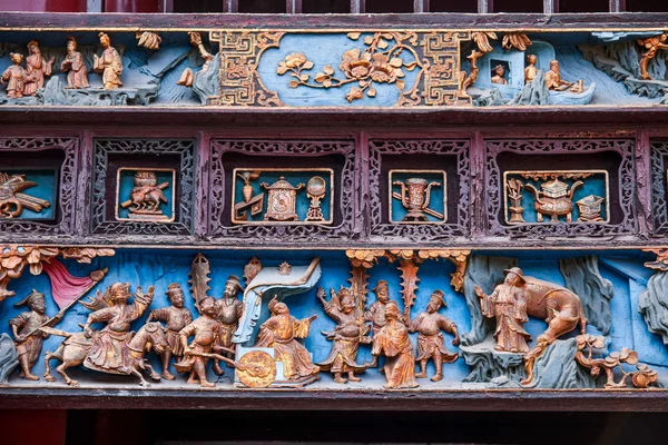 XiQin Zigong Salt Museum Hall stage skirts carved wood art historical stories and legends