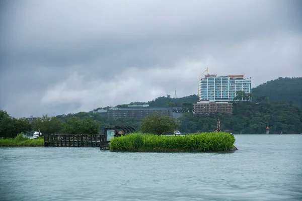 Sun Moon Lake in Nantou County, Taiwan on from the shuttle passenger yacht