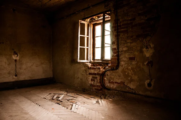 Abandoned room with a window