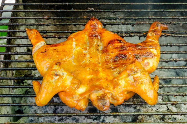 Roasted chicken on the grill
