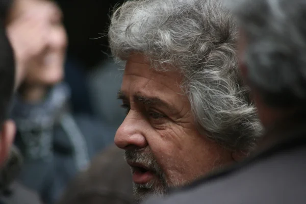 MODENA, ITALY - October, 2010: Beppe Grillo, italian actor, comedian and politics, Public politic conference.