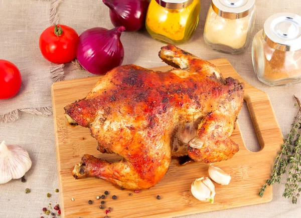 Whole baked chicken rosy