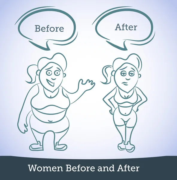 Women Before and After, vector