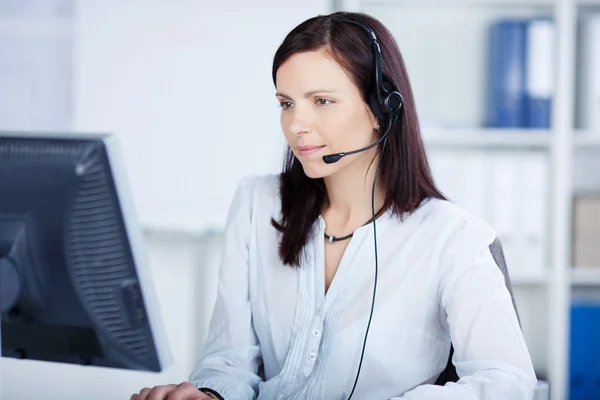 beautiful call center agent