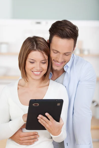 Couple with tablet