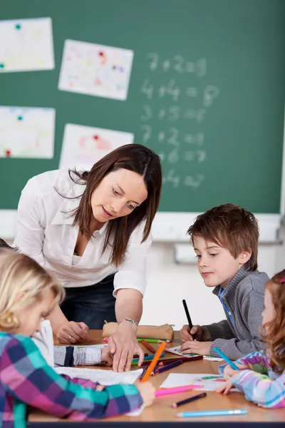 Teacher and pupils