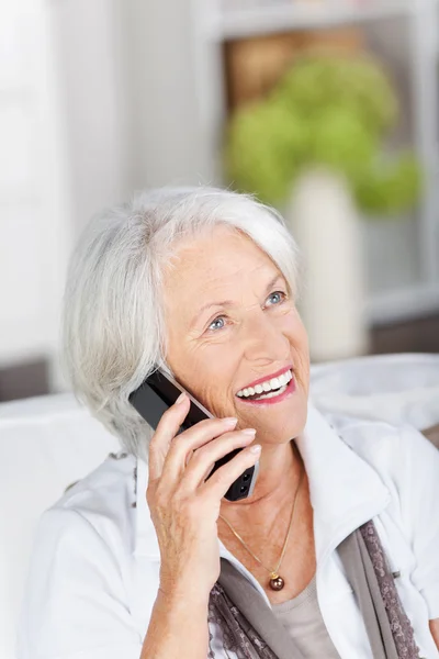 Vivacious beautiful woman on the telephone