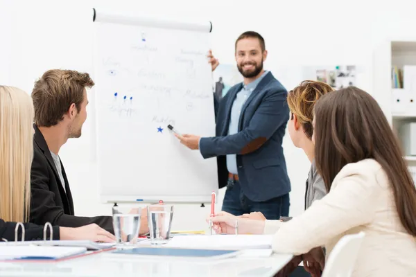 Businessman giving a presentation