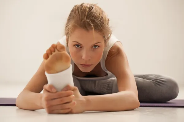 Young Gymnast Stretching