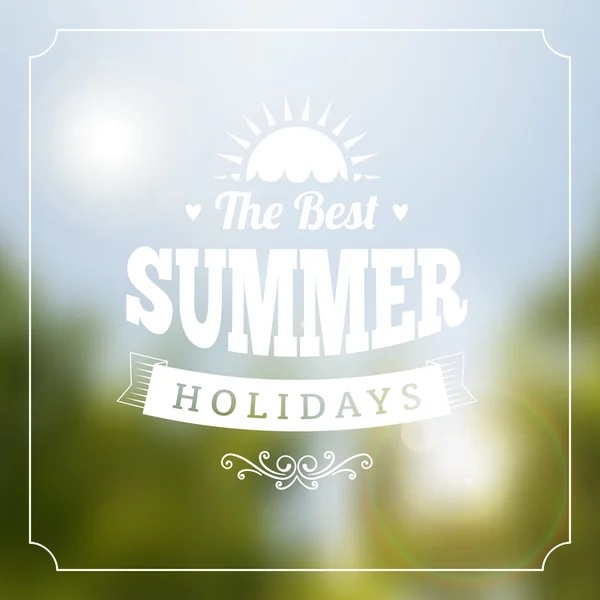 Summer holidays vector vintage poster background