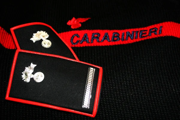 Close up of carabinieri marshal military ranks
