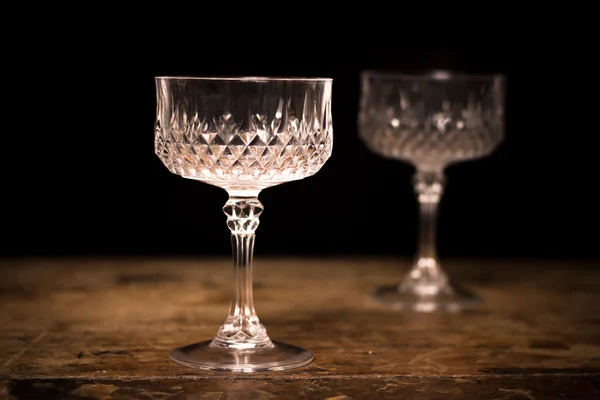 Two crystal glasses