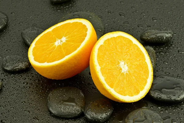 Orange with spa stones