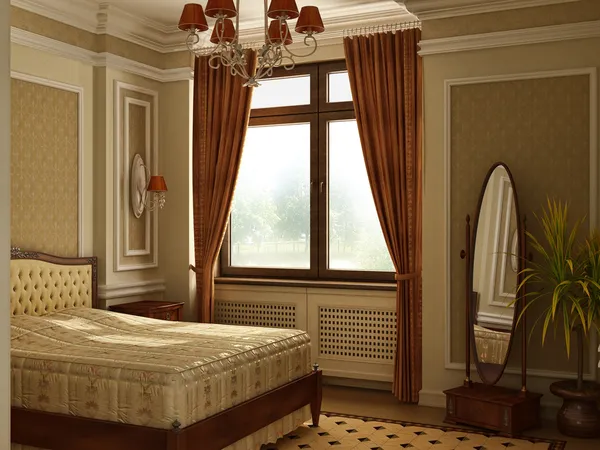 Classic antique style bedroom.