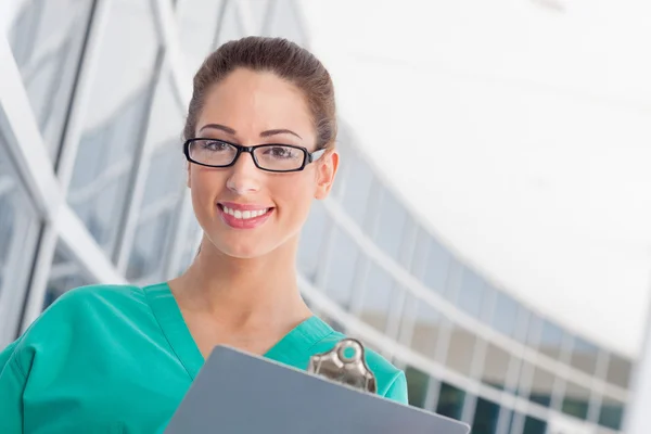 Nurse with clipboard