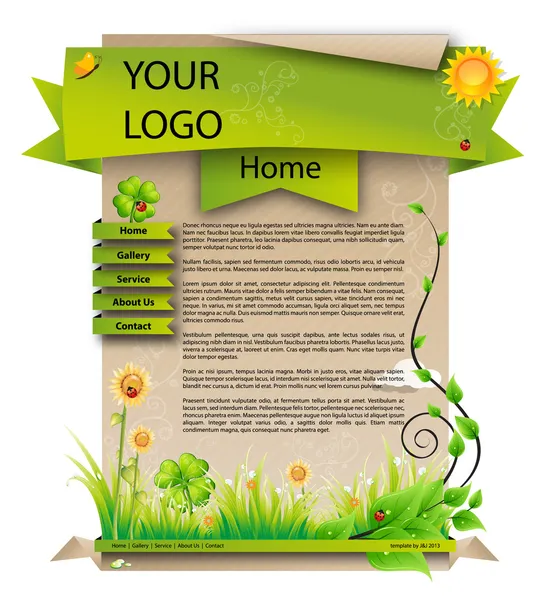 Spring green web template