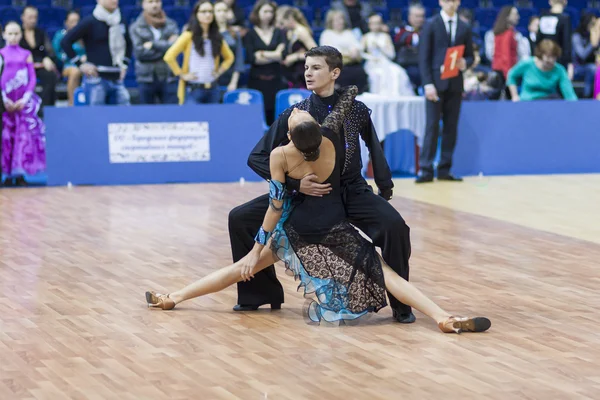 Minsk-Belarus, February, 22: Unidentified Dance Couple Performs