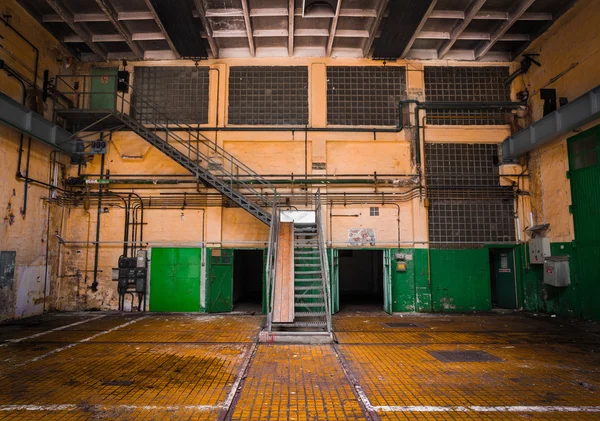 Photo of an old empty repair workshop